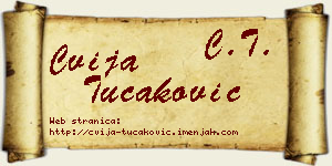 Cvija Tucaković vizit kartica